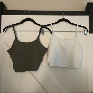 2 Workout Tanks (Green & White)
